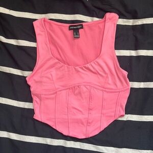 ‼️NWOT - Corset Barbie Pink Crop top